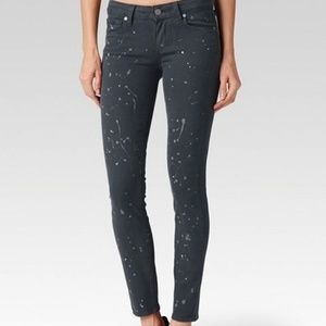 PAIGE verdugo paint splatter skinny jeans